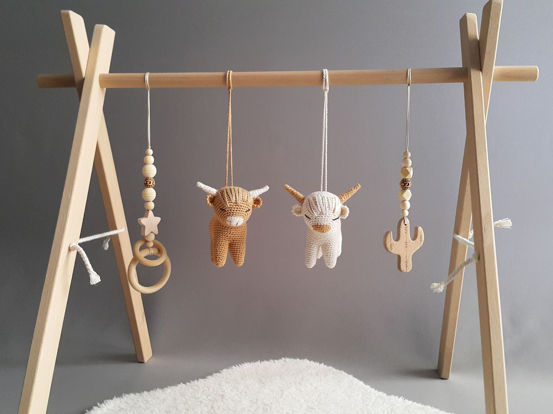 Highland Cows Baby Play Gym Toys, Farm, Longhorn Cows, Gym Frame, Infant Activity Center, Baby Gy... | Etsy (US)