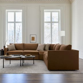 Harris 3-Piece L-Shaped Wedge Sectional (113"–133") | West Elm (US)