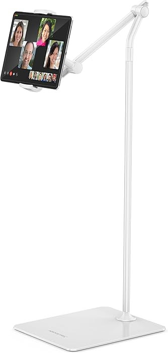AboveTEK Tablet Floor Stand,Stylish Adjustable Height iPad Floor Stand with Stable Base,Aluminum ... | Amazon (US)