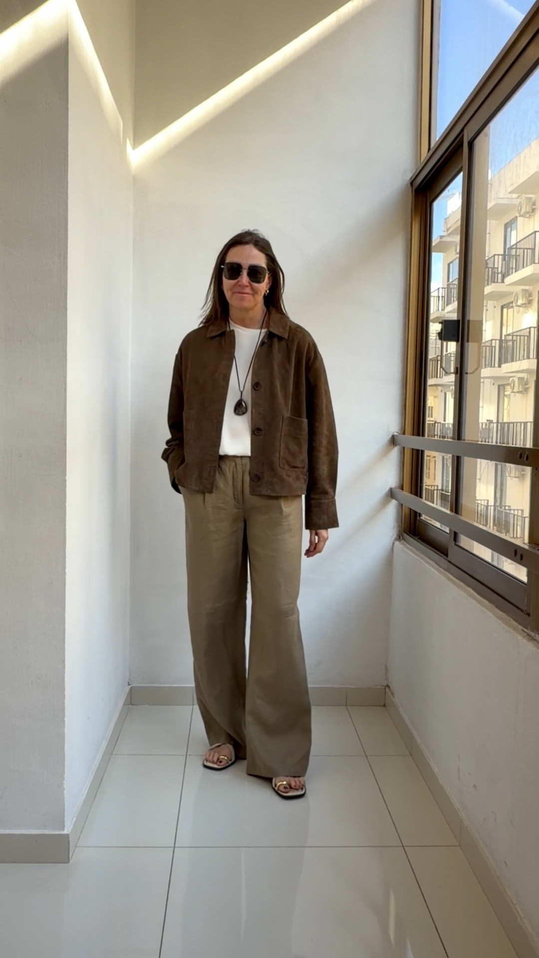 Suede is still very much en vogue this summer - just pair with lighter fabrics and textures to update a summer look. 
I’m in a 10 jacket, M trousers and M top x

#LTKstyletip #LTKuk #LTKsummer