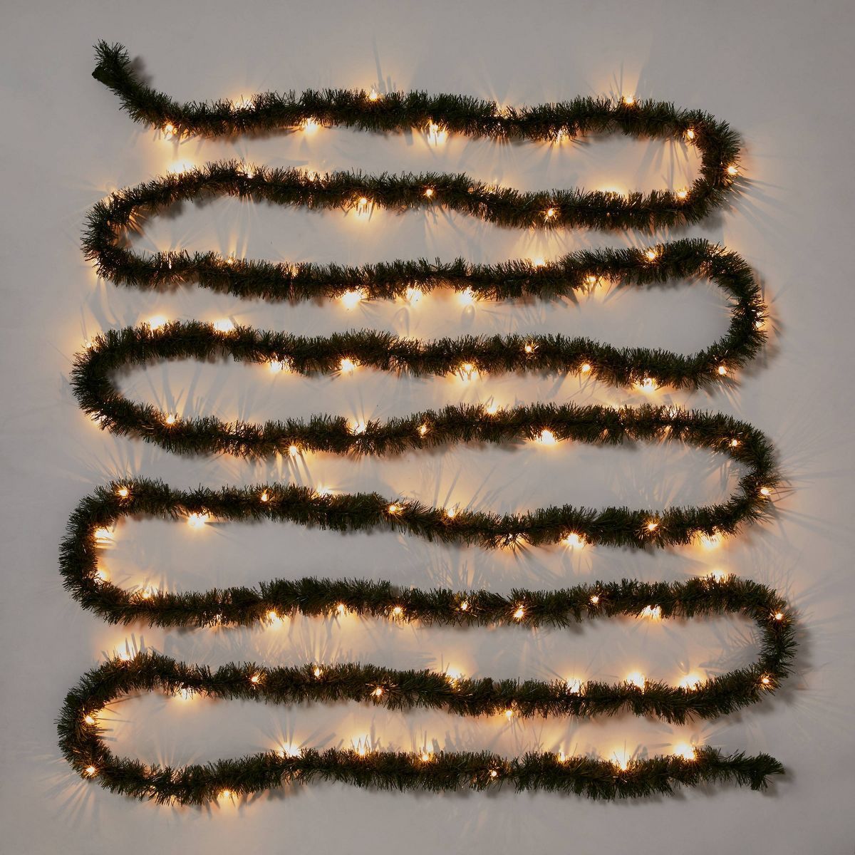 40' Pre-Lit Artificial Pine Christmas Garland Clear Lights - Wondershop™ | Target