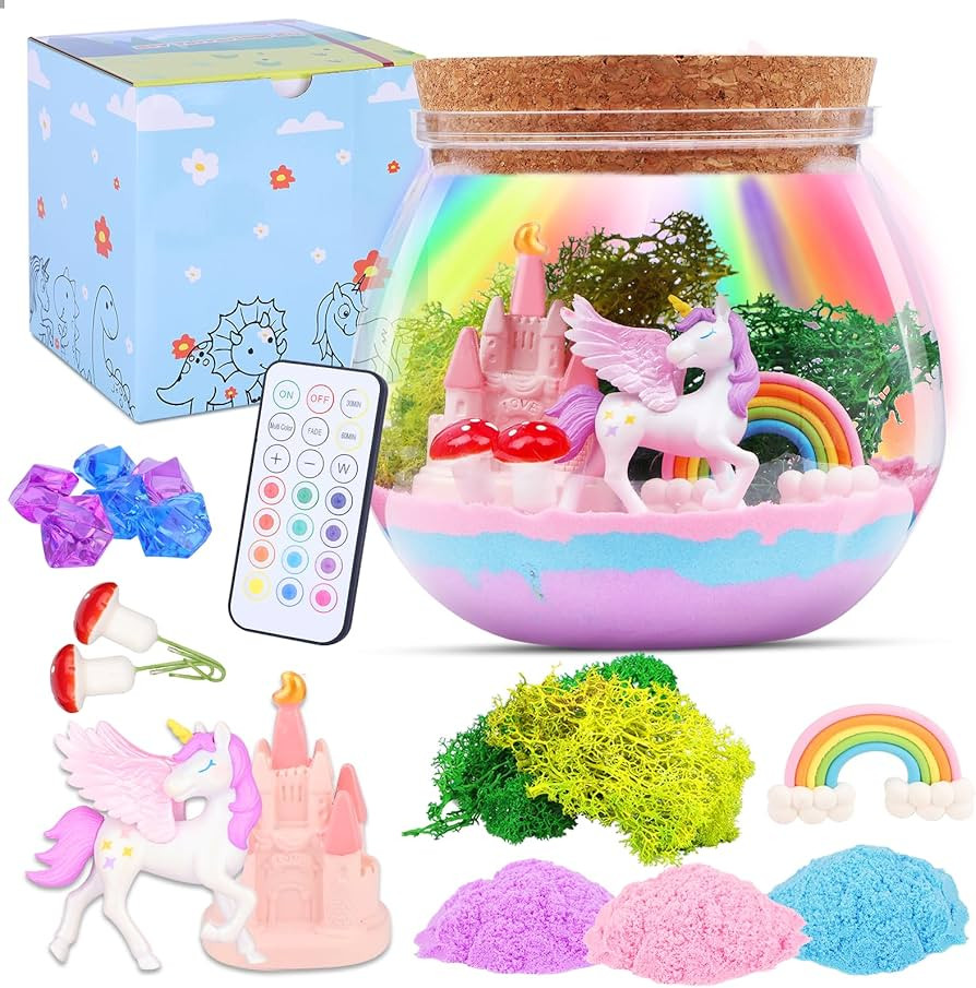 Unicorn Gifts for Girls 4-12 Years Old, Unicorn Crafts Kit for Kids, Light Up Unicorn Decoration ... | Amazon (US)