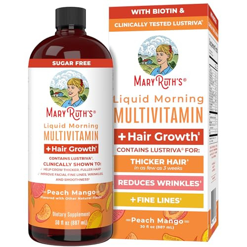 MARYRUTH'S Liquid Multivitamin+Hair Growth | Clinically Tested for Thicker Hair & Facial Wrinkles... | Amazon (US)