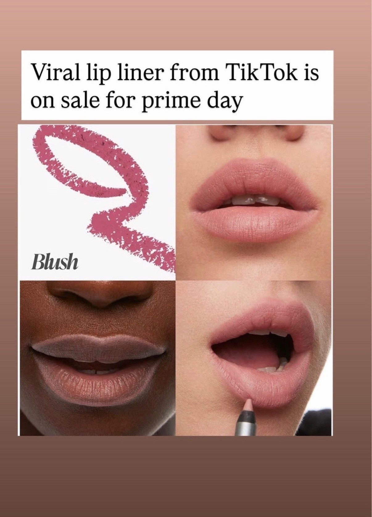 viral for a reason. these colors mimic your lip color and they're smoooooth