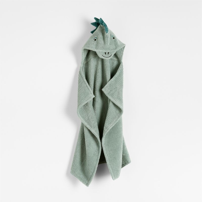 Dinosaur Organic Hooded Personalized Baby Towel + Reviews | Crate & Kids | Crate & Barrel