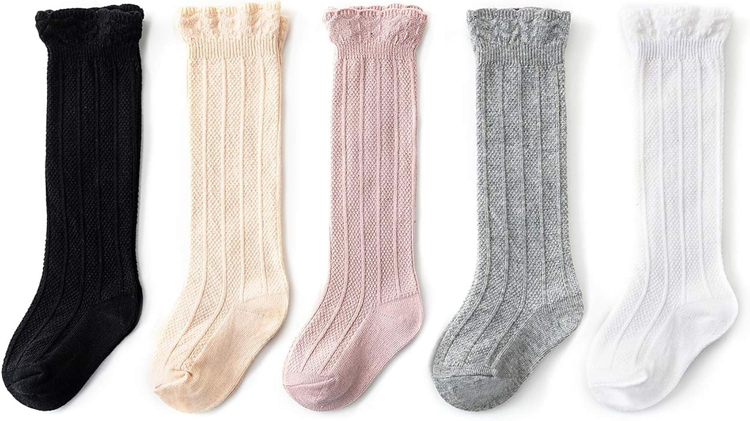 Baby Girls Knee High Socks Tube Cute Stockings Long Unisex Infants Toddler Sock Tights Baby | Amazon (US)
