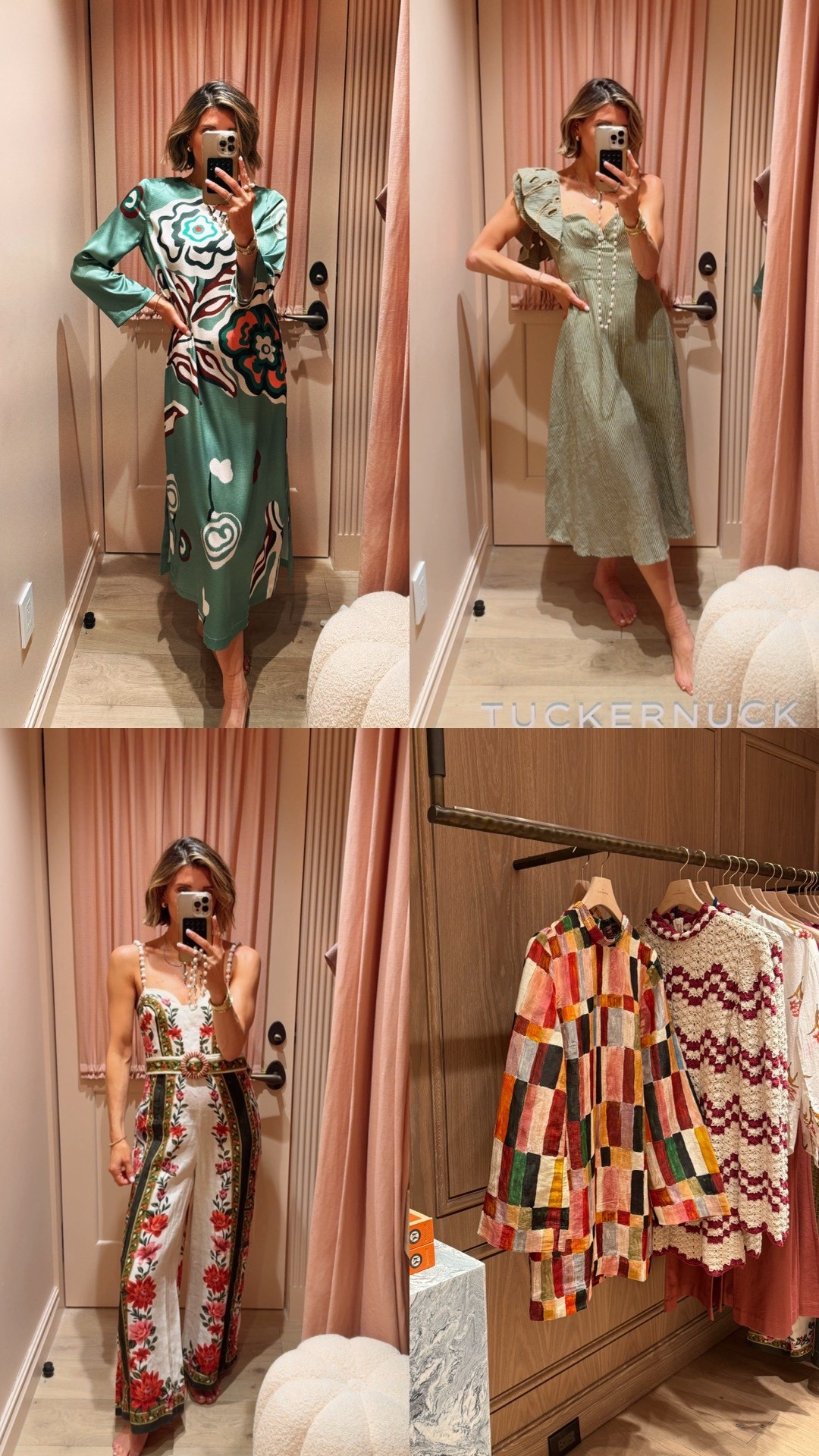 So many amazing new arrivals @Tuckernuck - love this printed jumpsuit for spring/ Easter, spring break or beach vacation. I'm 5'7 wearing size xs 