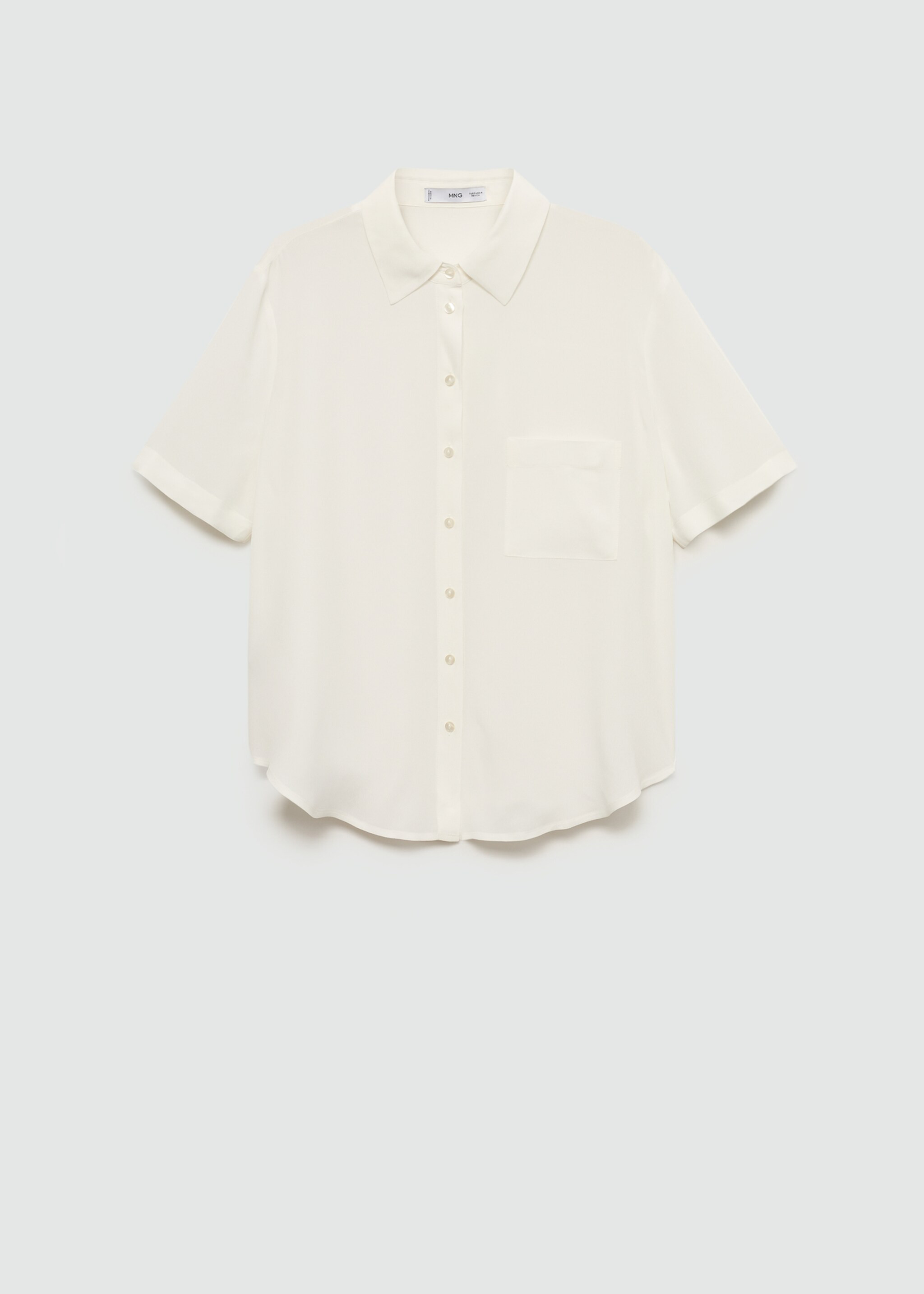 Short-sleeved satin shirt | Mango (US/MX/AU)