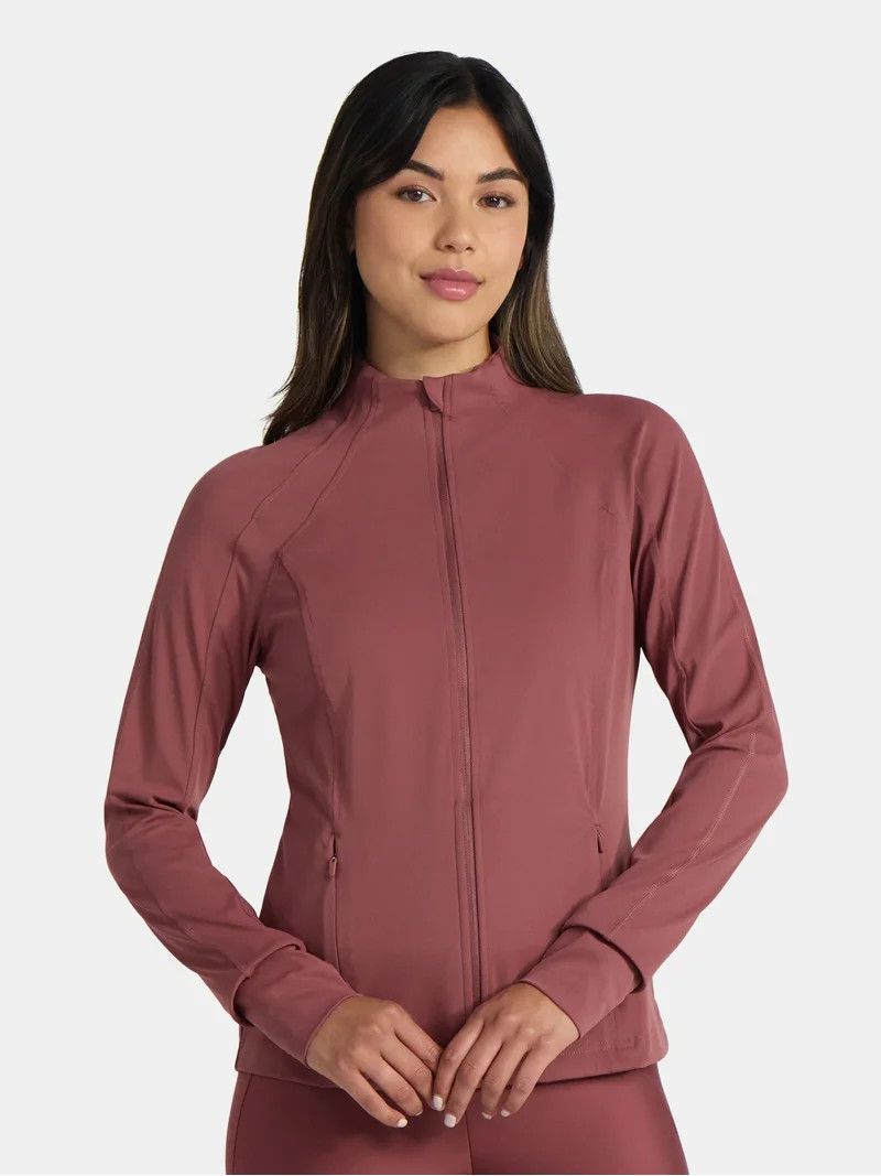 Avia Women's and Women's Plus SoftSculpt Zip Up Active Jacket, Sizes XS-4X | Walmart (US)