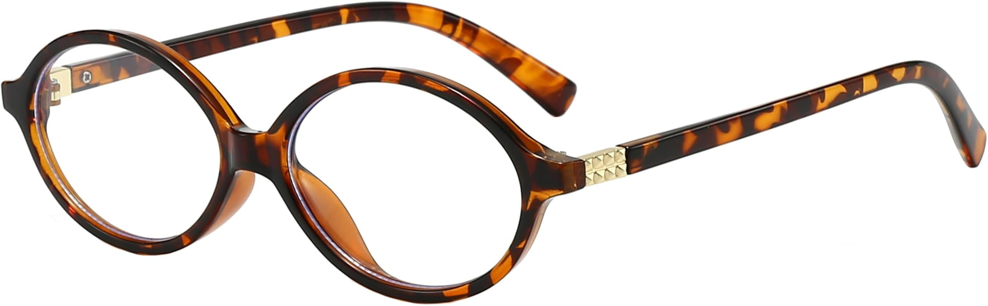 Retro Oval Glasses for Men Women 90s Style Blue Light Blocker Fake Nerd Eyeglasses | Amazon (US)