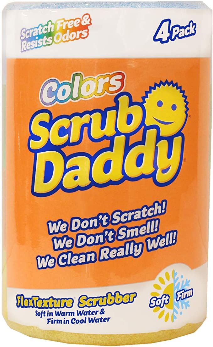Scrub Daddy Colors - Color Code Cleaning, FlexTexture, Soft in Warm Water, Firm in Cold, Deep Cle... | Amazon (US)