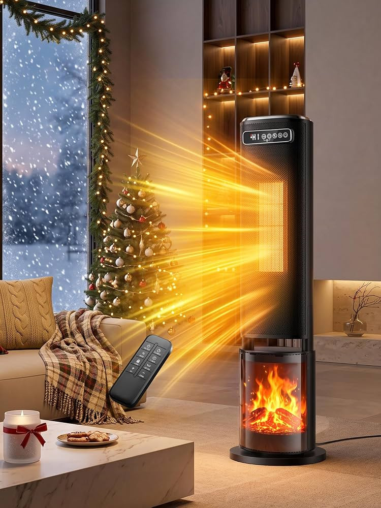 AKIRES Space Heaters for Indoor Use Large Room,1500W Electric Heater with Thermostat,4 Modes,3D F... | Amazon (US)