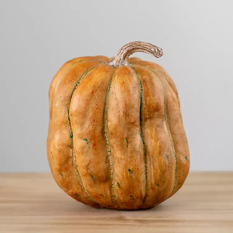 Orange Realistic Pumpkin Statue, 7.5 in. | Kirkland's Home