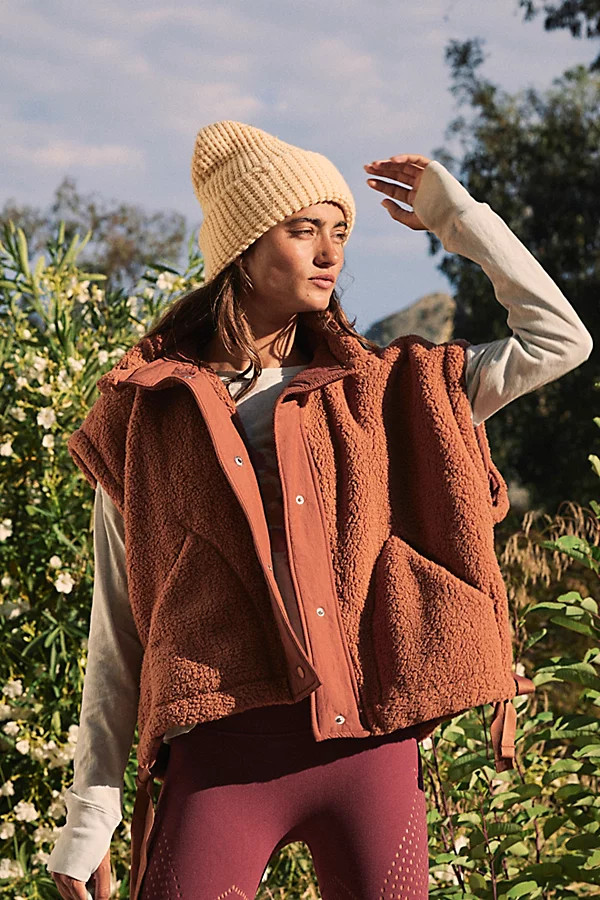 Scout It Out Fleece Vest by FP Movement at Free People, Redwood, L | Free People (Global - UK&FR Excluded)
