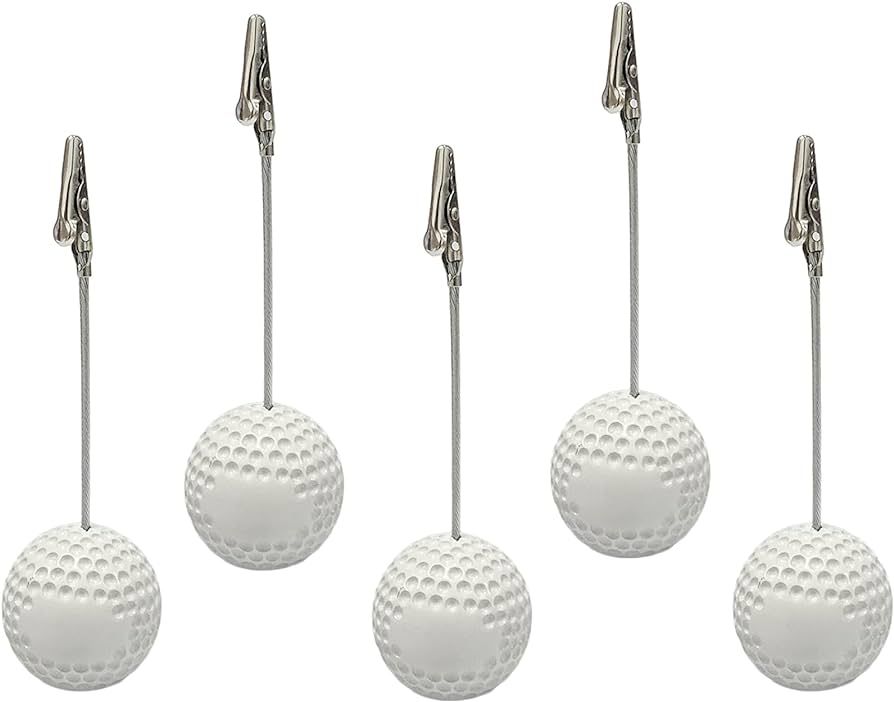 Golfball Resin Base Alligator Clip Place Card Holder, Table Memo Number Name Card Holder, Pack of... | Amazon (US)