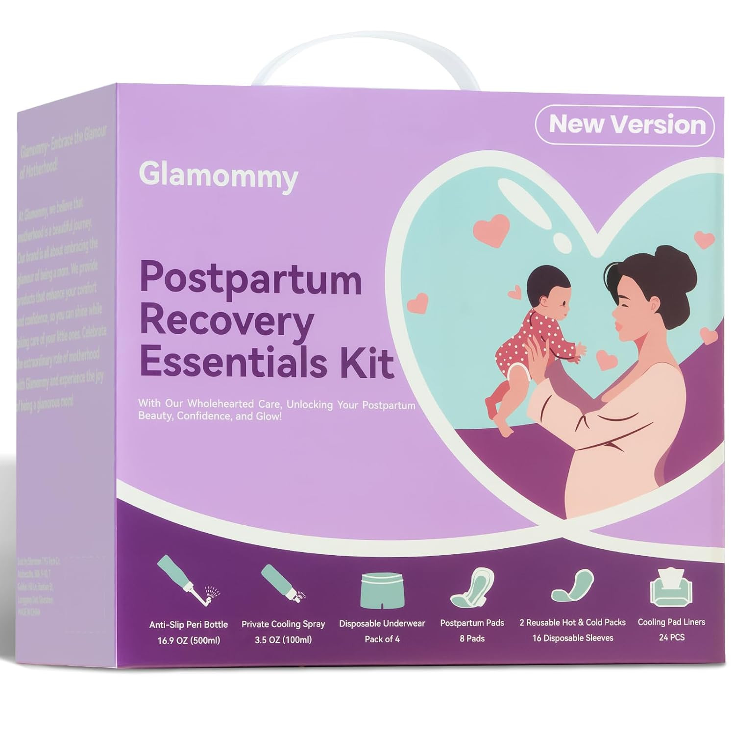 Postpartum Recovery Essentials Kit for Women, Labor & Delivery Postpartum Care, Peri Bottle, Cool... | Amazon (US)