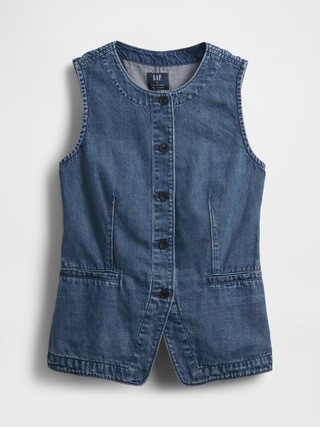 UltraSoft Denim Longline Vest | Gap | Gap (US)
