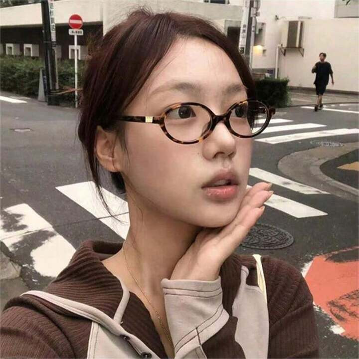 1 Pc Retro Anti-Blue Glasses, Stylish Oval Y2k Glasses | SHEIN