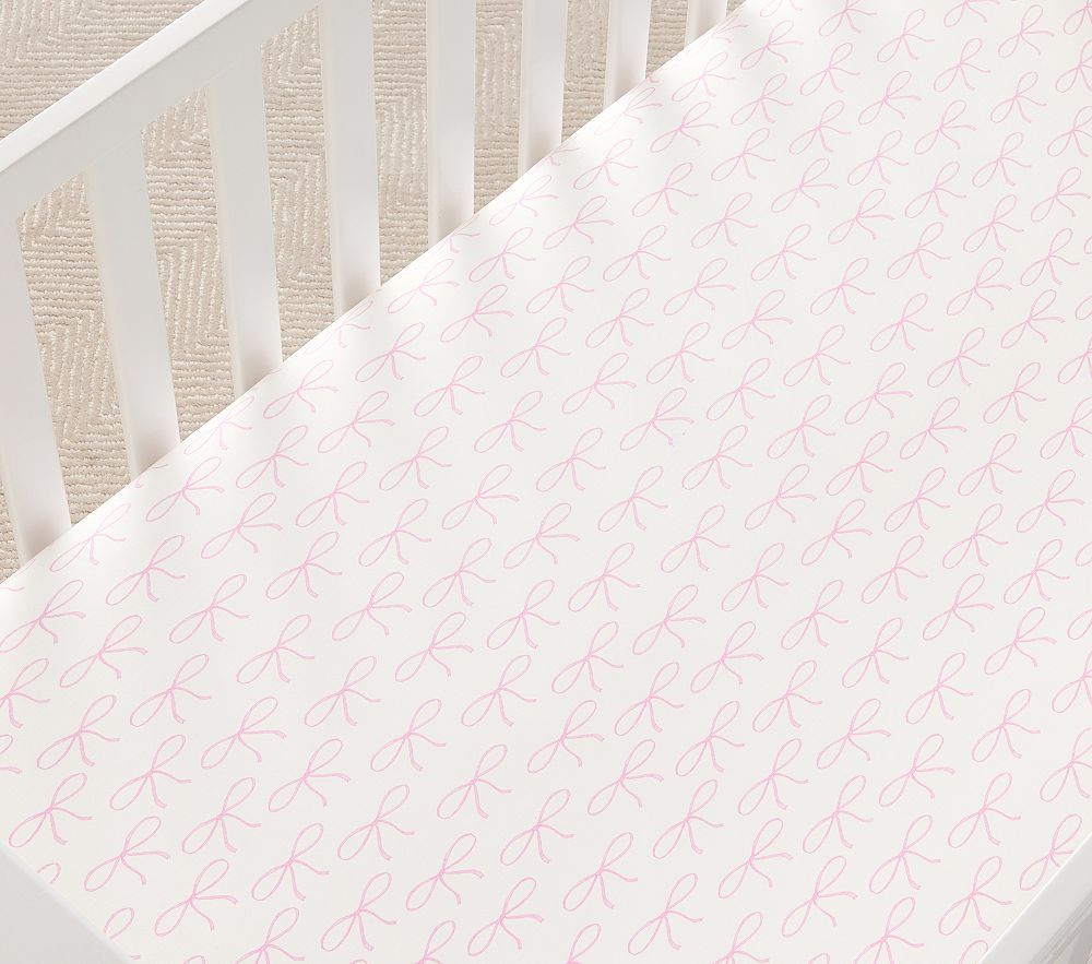 Bows Crib Fitted Sheet | Pottery Barn Kids