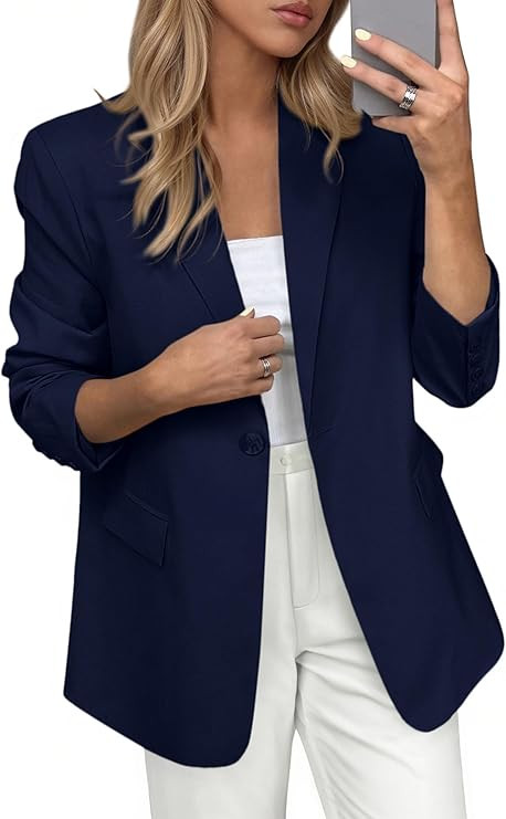 PRETTYGARDEN Blazers for Women Business Casual Outfits 2026 Spring Open Front Long Sleeve Suit Ja... | Amazon (US)