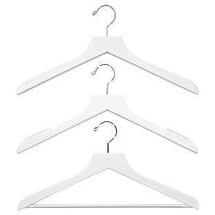 Petite Basic White Wooden Hangers Pkg/6 | The Container Store