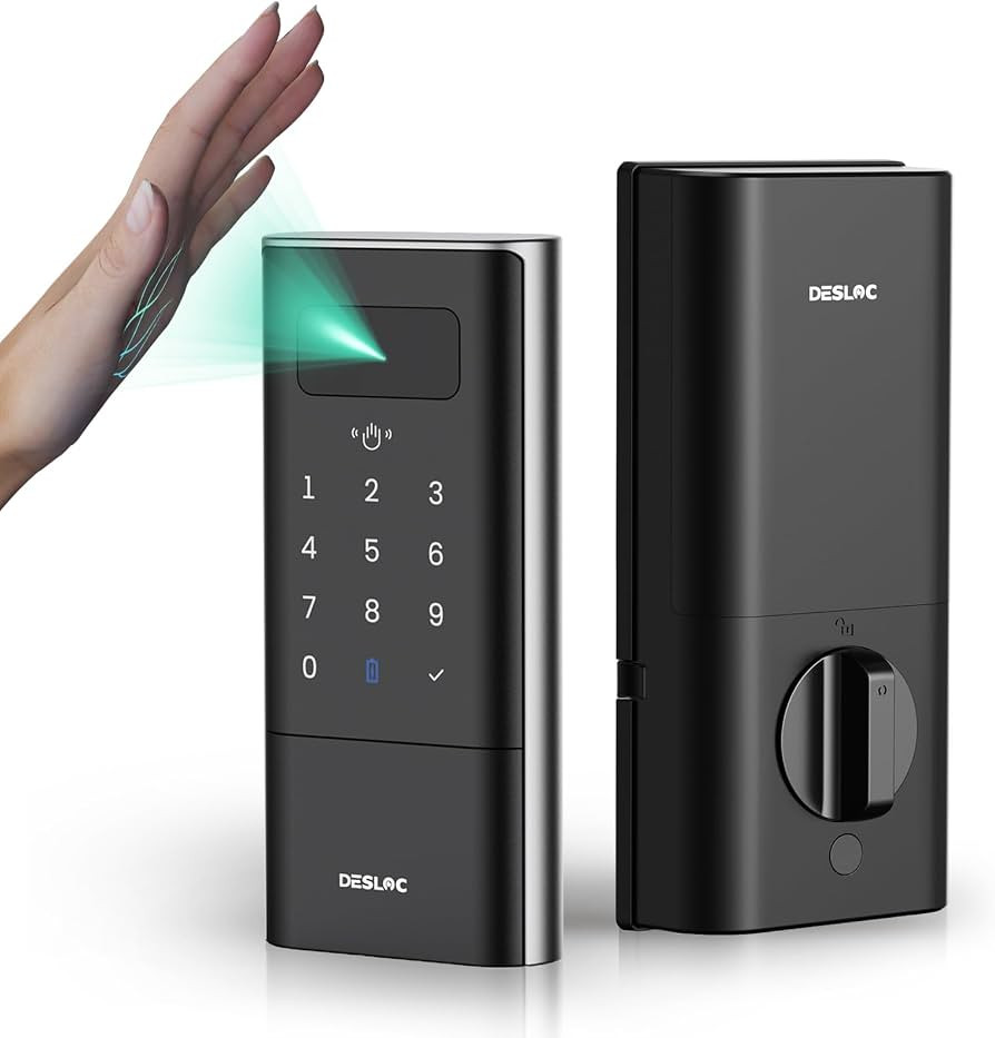 DESLOC Smart Lock K140 Plus with Palm Vein Recognition, Keyless Entry Door Lock with Keypad Deadb... | Amazon (US)