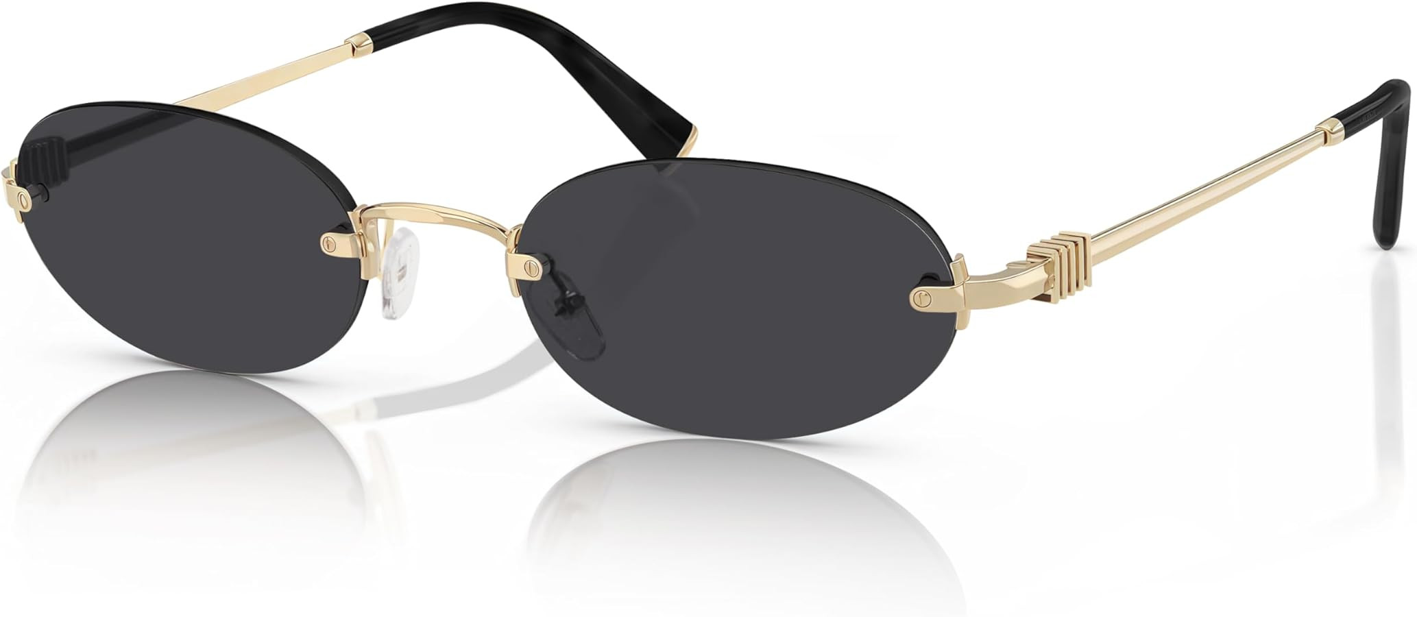TYA Retro Small Oval Sunglasses for Women Men, 2026 Trendy Rimless Sun Glasses Fashion Narrow Sha... | Amazon (US)