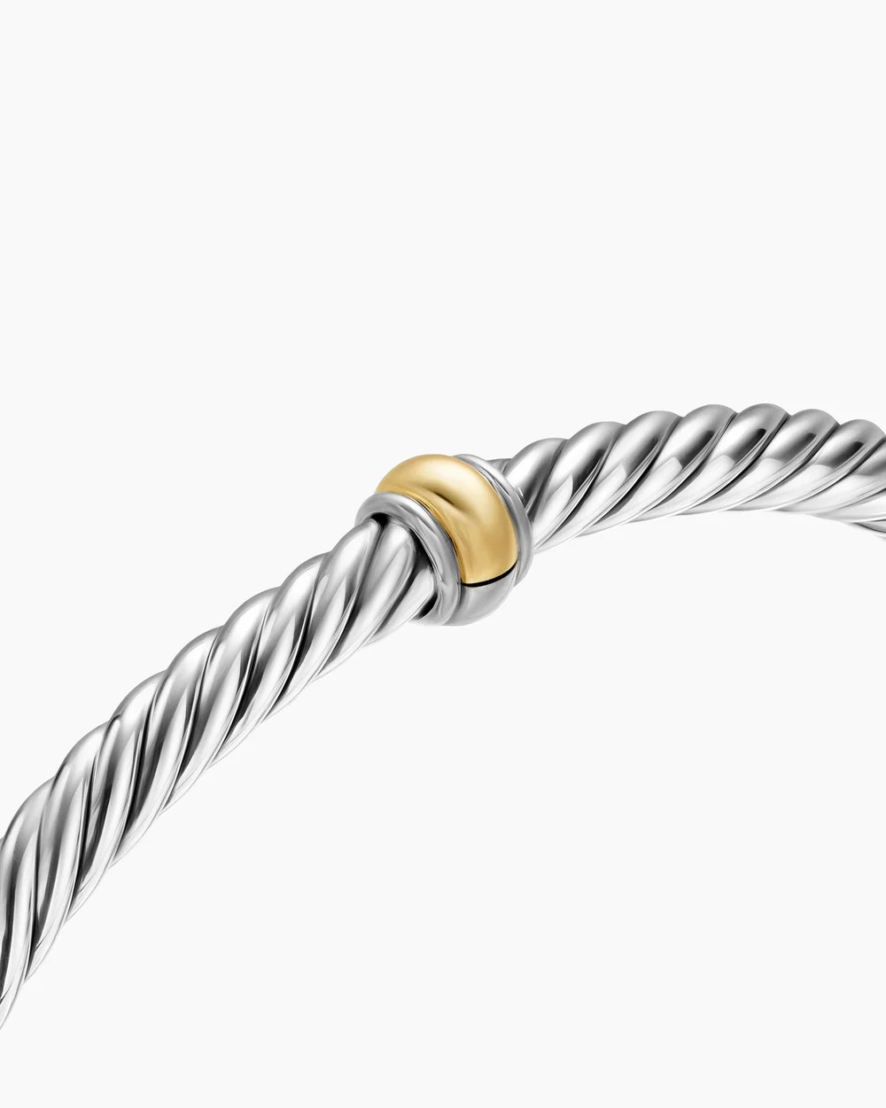 David Yurman Canada | Cable Flex Station Bracelet in Sterling Silver with 14K Yellow Gold, 4mm | David Yurman