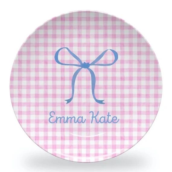 personalized pink and white birthday plate, birthday plate for daughter, personalized plate for k... | Etsy (US)