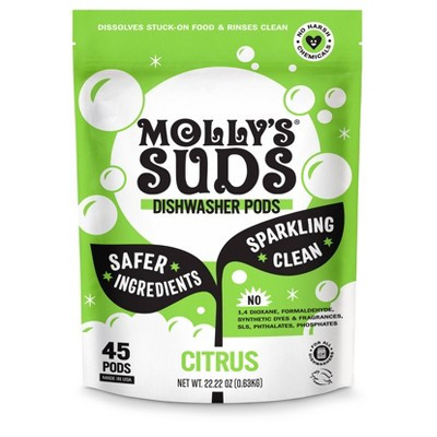 Molly's Suds Dishwasher Detergent Pods - Citrus - 45ct | Target