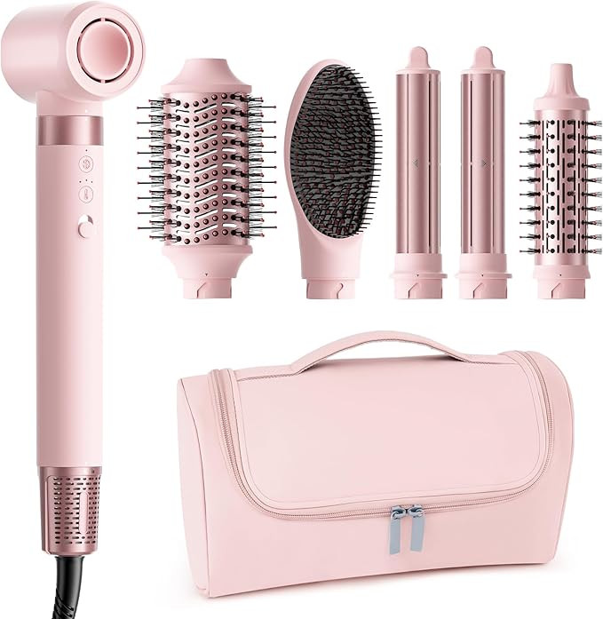 MESCOMB 6 in 1 Hot Air Styler Wrap, Professional Hair Styler with Thermal Round Brush for Blowout... | Amazon (US)