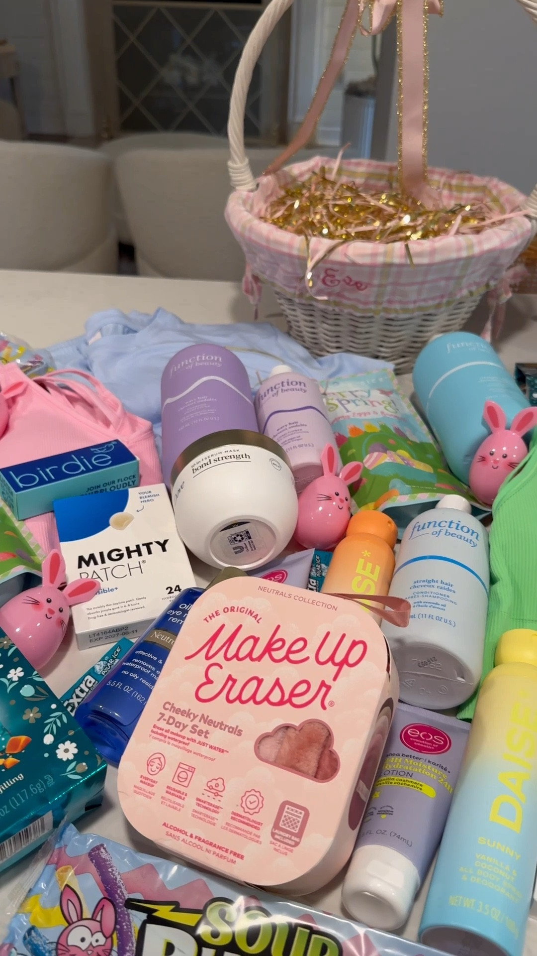 Girl Easter Basket Ideas
Teen girl Easter Basket Gifts
Take Up eraser
Anthropologie Original MakeUp Eraser Sweet Cheeks 7 Day Set
Birdie Safety Alarm
Satin Hair bow
DAISE foaming body wash
Pearl Bow Barrette Hair Clip
Hero Mighty Patch Nose Strips
Hero Mighty Pimple Patch
DAISE full body deodorant
Neutrogena oil free eye make up remover
Frenshe mini hair body mist
Function of Beauty Shampoo
Function of Beauty Conditioner
eos Shea body lotion
Dove Bond Strength Peptide complex serum hair mask
Girls’ strappy crop tank top
Women’s cooling jersey pajama shorts 
Women’s cooling jersey pajama sleep shirt
Girls’ knit tank top target
Easter chocolate 
Easter candy
Starburst jelly beans 
Sour candy
Owala free sip stainless water bottle
Ghirardelli Easter milk chocolate 
Dick’s sports bra
Girls seamless sports bra
DSG women’s seamless strappy sports bra

Easter basket
Kids Easter basket 



#LTKKids #LTKGiftGuide #LTKSeasonal