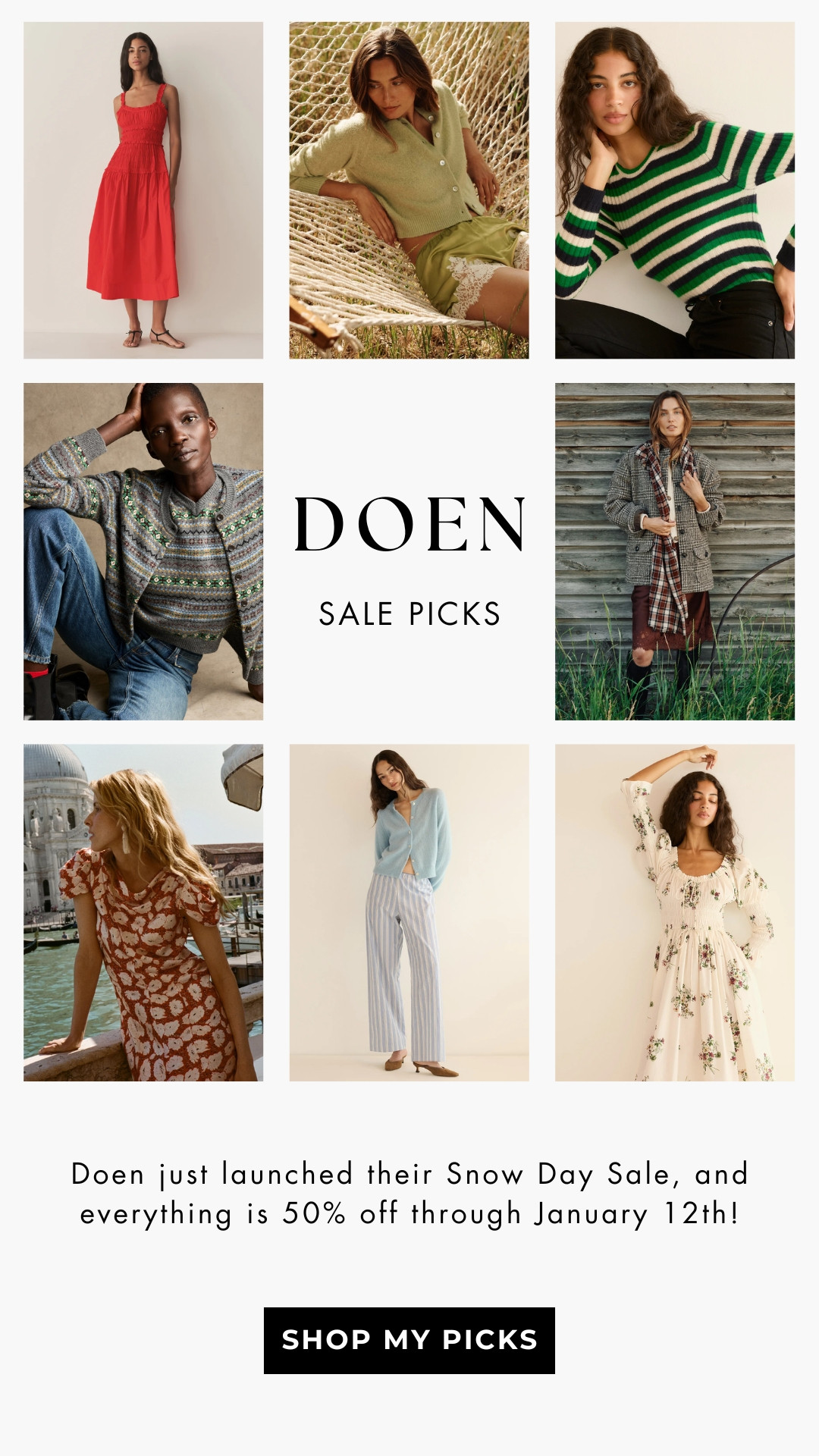 Doen's Snow Day Sale is now live! 50% off select picks  

 #LTKootd #LTKSaleAlert