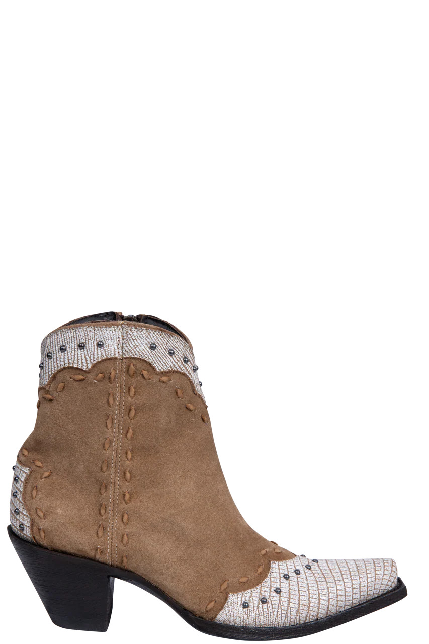Old Gringo Camel/White Sang and Way Cowgirl Booties | Pinto Ranch | Pinto Ranch