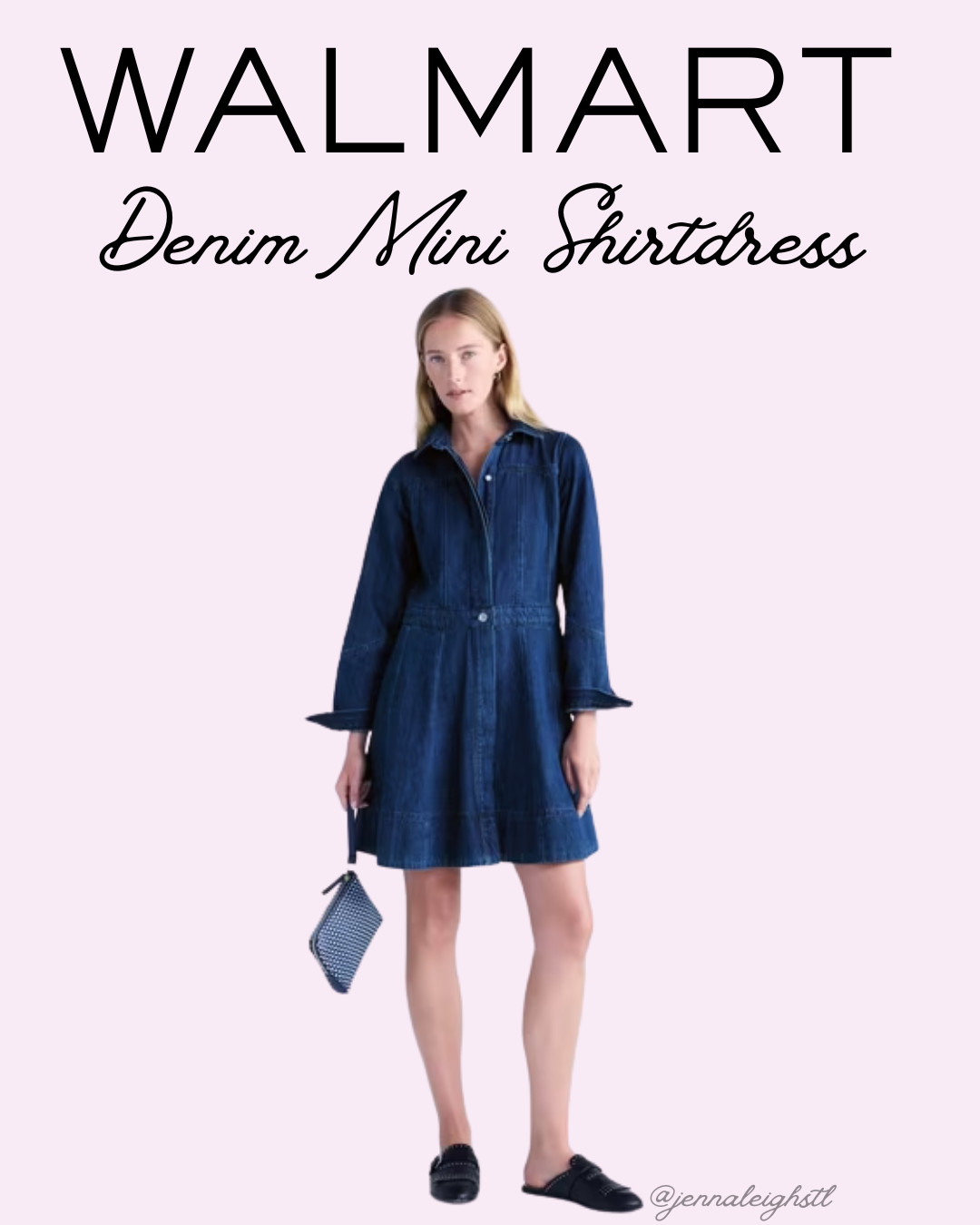 This Free Assembly denim mini shirtdress from Walmart is such a cute fall staple! 🍂 I love the classic denim look and long sleeves. So easy to style with boots for an effortless fall outfit! 

 #LTKootd #LTKSeasonal #LTKMidsize