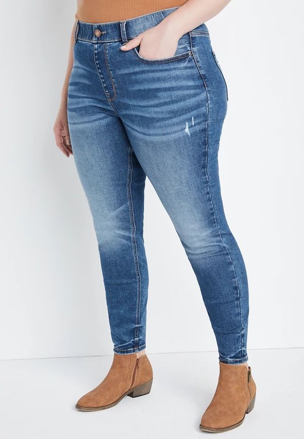 Plus Size m jeans by maurices™ Cool Comfort Pull On Super High Rise Jegging | Maurices