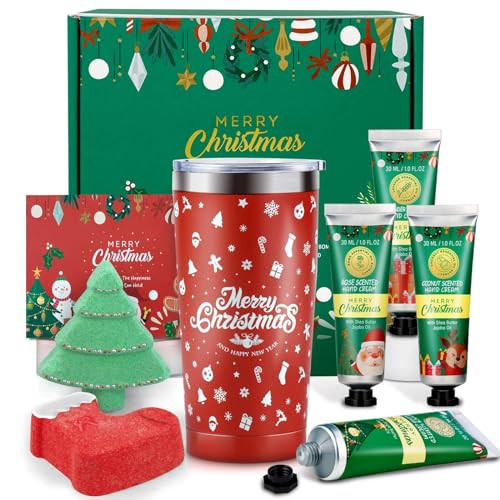 Christmas Gifts Set for Women - Ideas Relaxing Spa Gift Christmas Basket Gift Set for Women, Bath and Body Gift Set, Secret Santa Gifts for Her, Mom, Coworker, Teacher, Nurse | Amazon (US)
