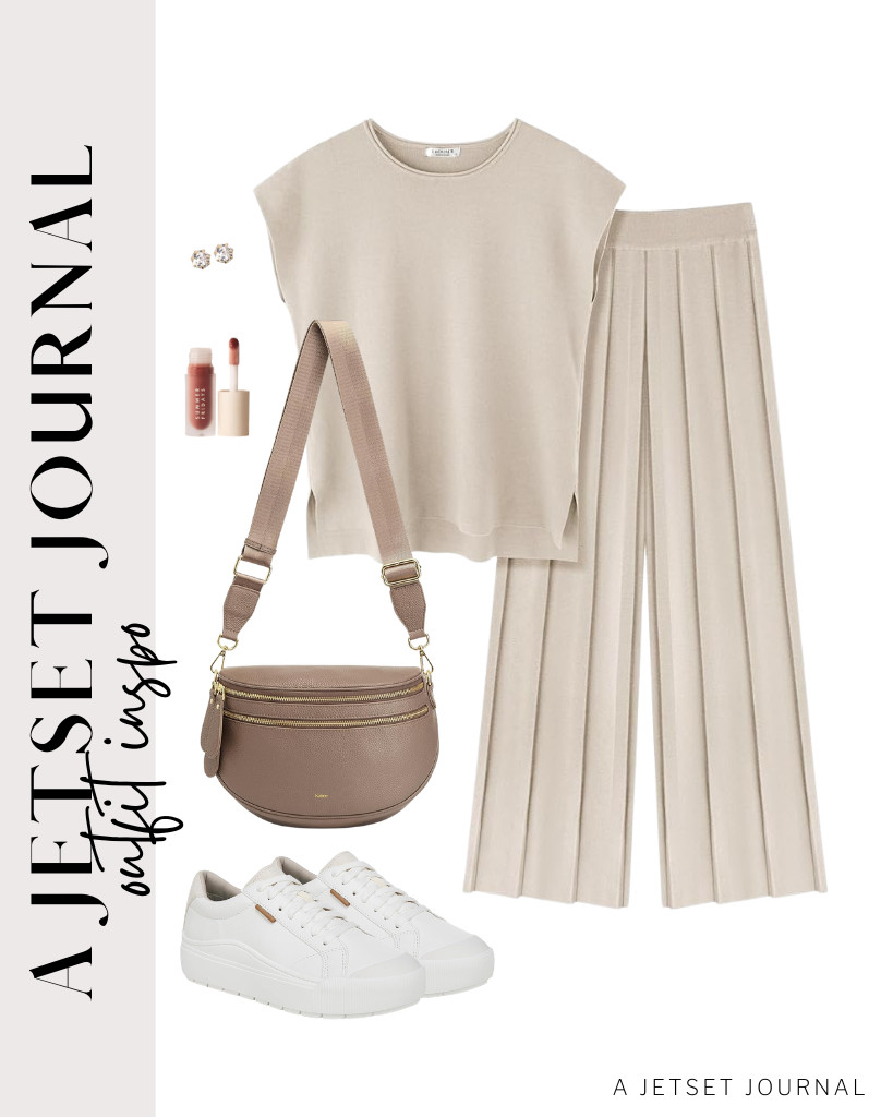 For a beige lounge set, this pair of UBFEN sandals is perfect! This stylish bum bag from Kattee goes well with this fit. For your footwear, step into these Dr. Scholl’s Time Off sneakers and finish the fit with stud earrings and Summer Fridays Dream Lip Oil.

#LTKSeasonal #LTKSaleAlert #LTKTravel
 

 