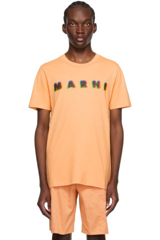 Orange Printed T-Shirt | SSENSE