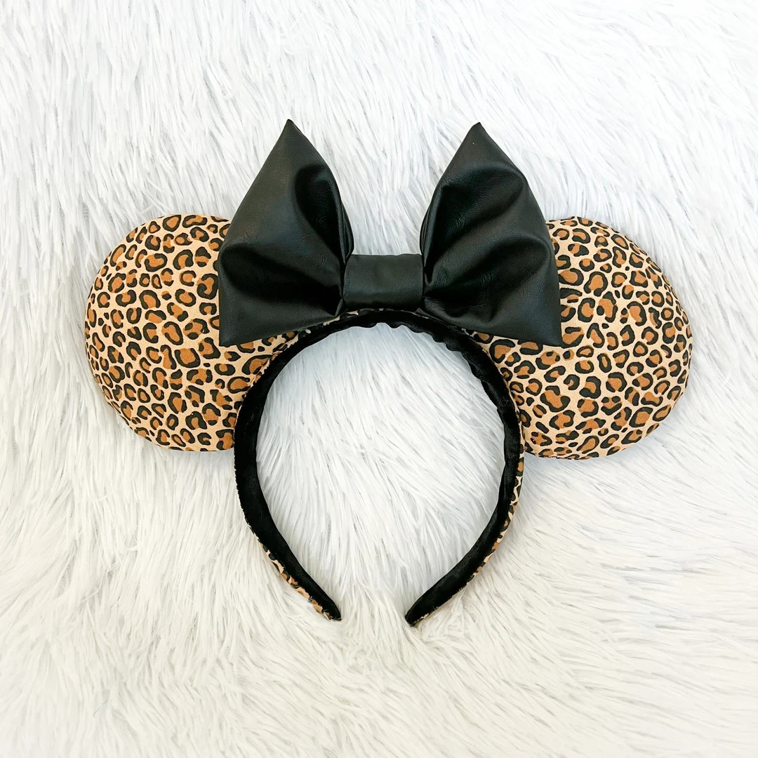 Wild and Free Leopard Print Mouse Ears - Etsy | Etsy (US)