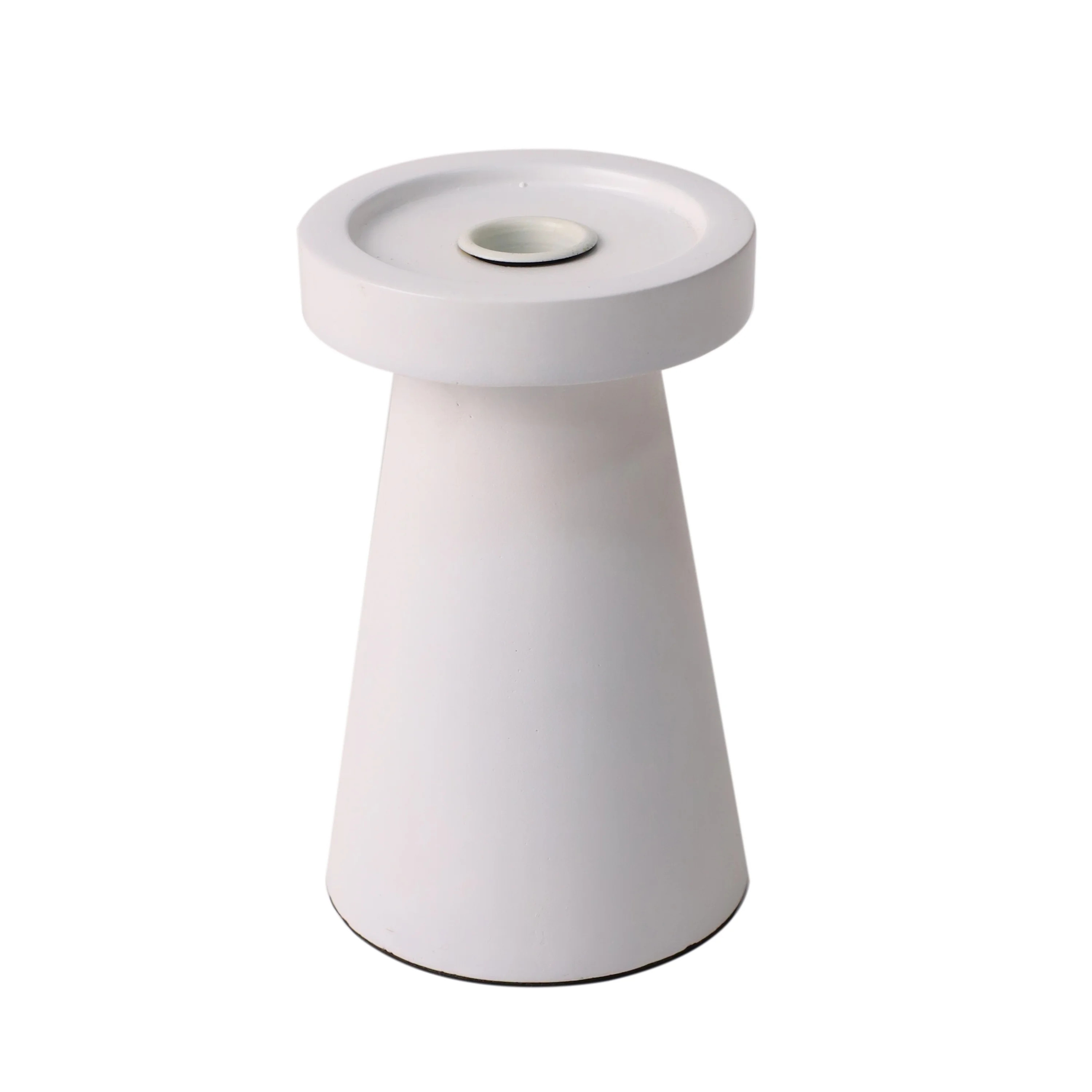 Mainstays 6.5 inch Pillar and Taper Candle Holder, White | Walmart (US)