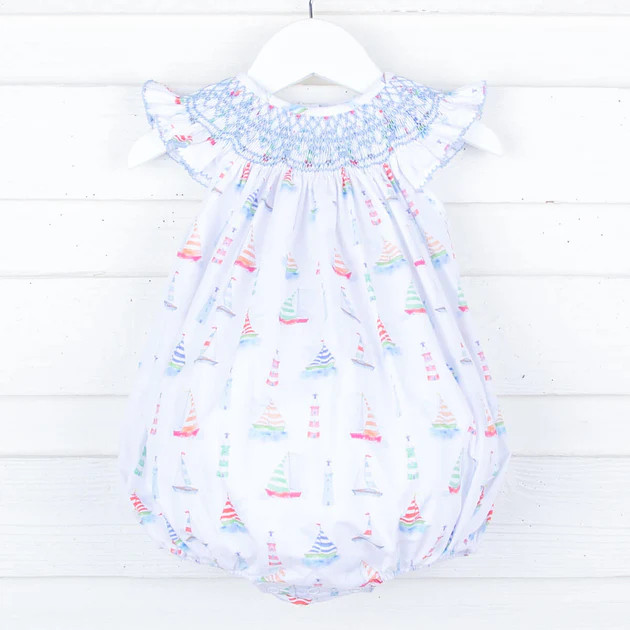 Sailboat Marina Smocked Bubble | Classic Whimsy
