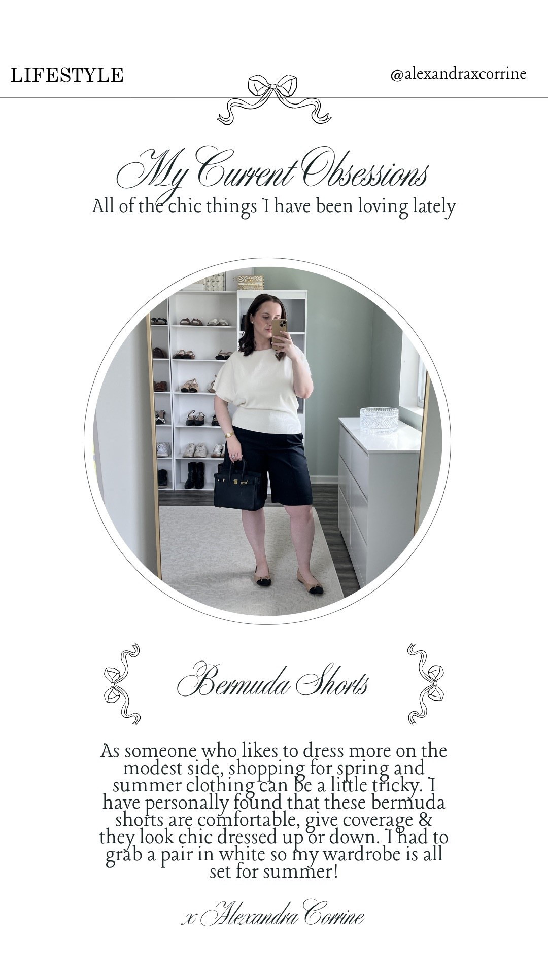 My current obsessions 🤍 all of the chic things I’ve been loving lately 🦢

Things I find incredibly chic, spring aesthetic, chic elegant style, luxury lifestyle aesthetic, April favorites, Bermuda shorts, spring style, summer fashion 

#LTKSeasonal #LTKootd