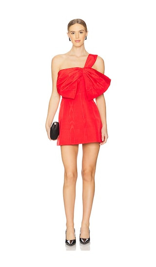 Bella Bow Mini Dress in Fire Red | Revolve Clothing (Global)