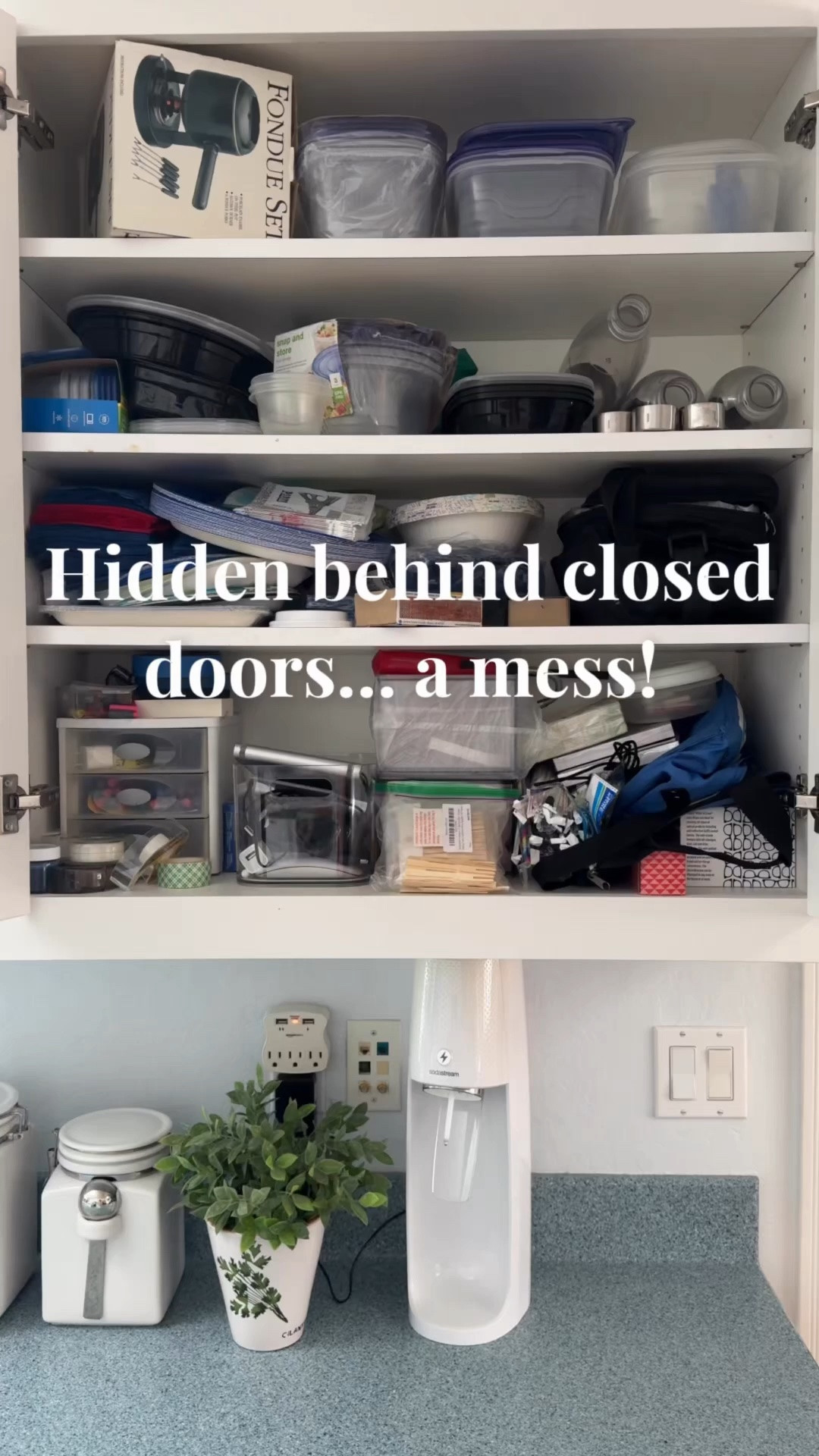 Behind closed doors… a mess.
 These simple organizers made this cabinet more functional and so much easier to keep up with.

Real-life organization that works 🤍
 Shop everything here.

#LTKHome