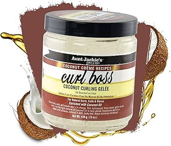 Aunt Jackie's Coconut Crème Recipes Curl Boss Coconut Curling Hair Gel for Naural Curls, Coils a... | Amazon (US)