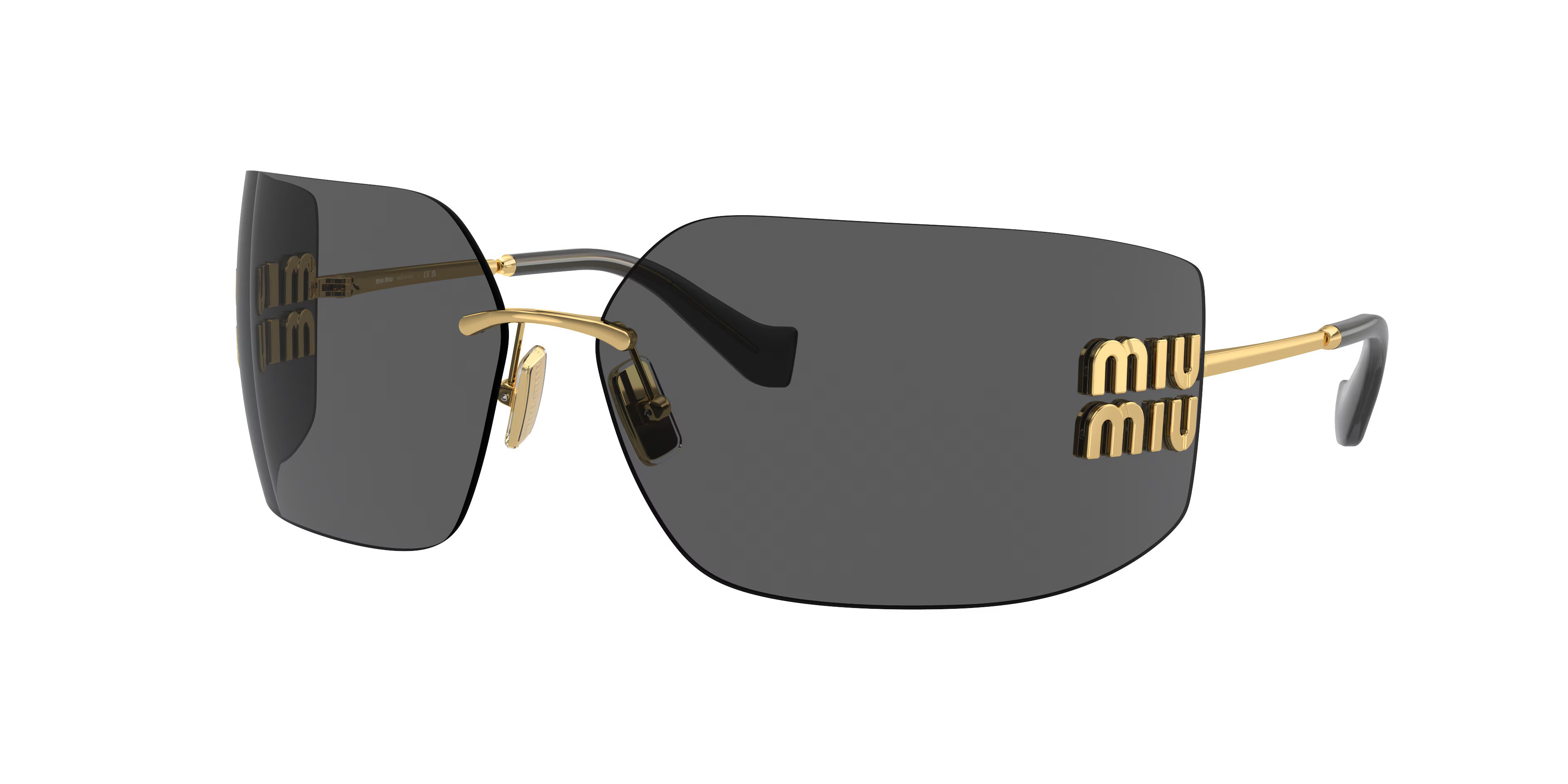 Miu Miu Woman Sunglass MU 54YS - Frame color: Gold, Lens color: Dark Grey | Sunglass Hut EU