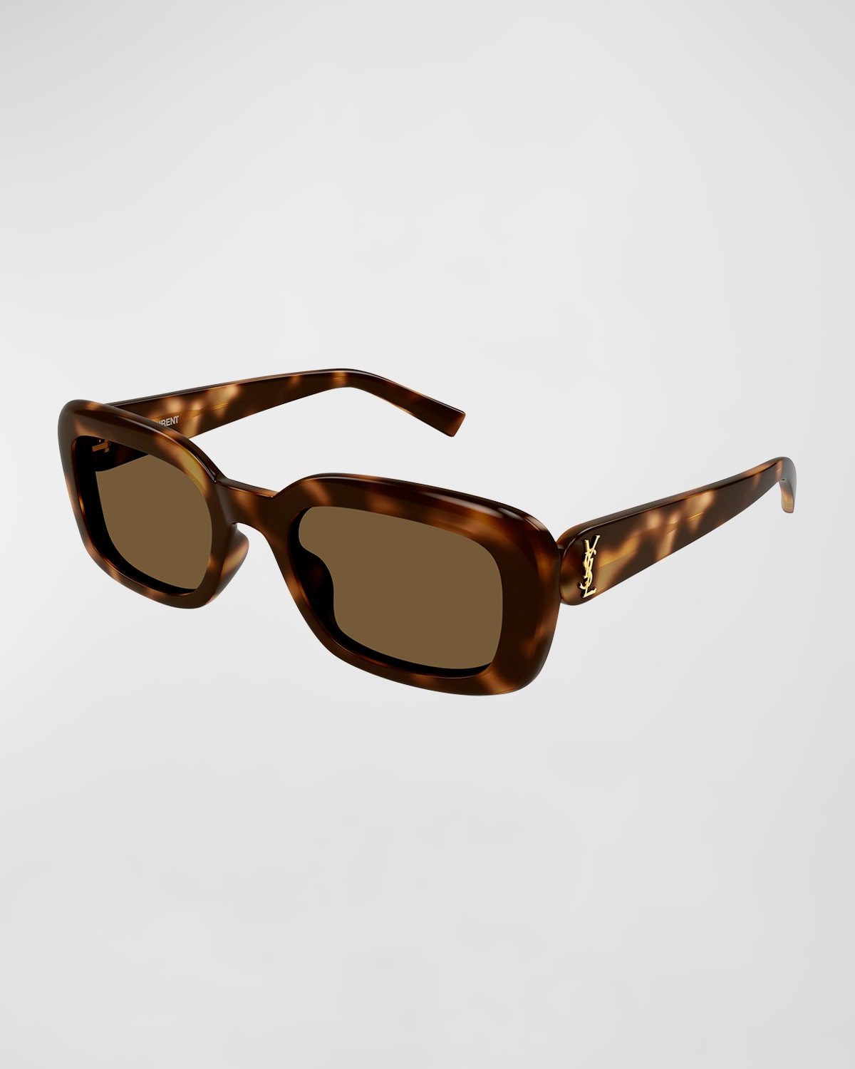 YSL Acetate Rectangle Sunglasses | Neiman Marcus