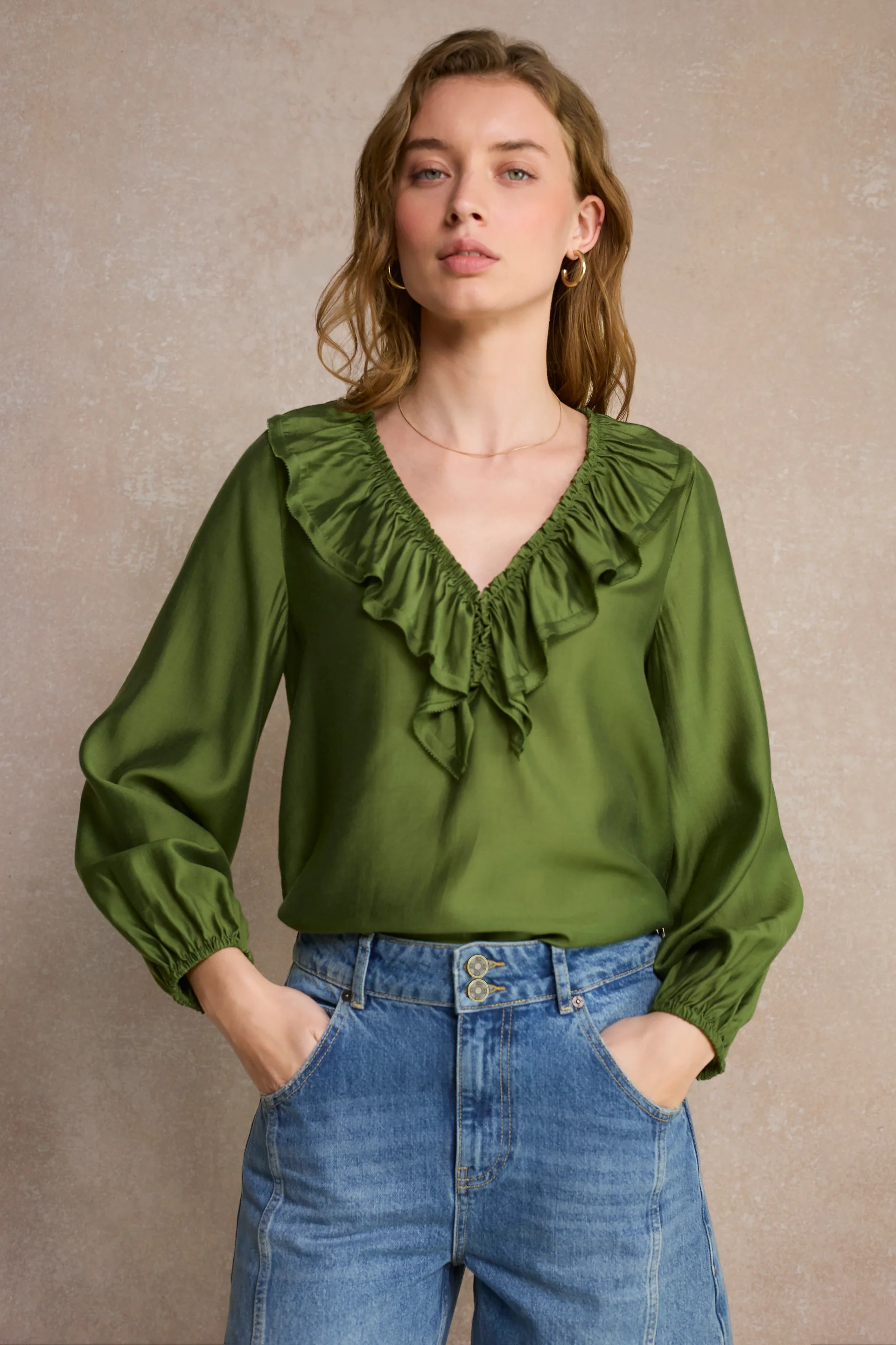 Florence Blouse - Fern Green | WYSE London