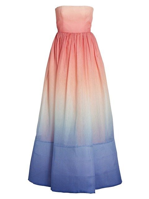 Silk-Linen Blend Strapless Dress | Saks Fifth Avenue